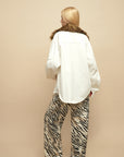 0122stepll Zebra Print Low-Rise Wide-Leg Denim Pants