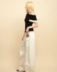 0122stepll Low-Rise Cargo Wide-Leg Denim Pants