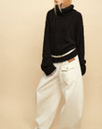 0122stepll Deconstructed Cable Knit Turtleneck Sweater
