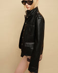 0122stepll Utility Pocket Leather Jacket