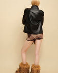 0122stepll Utility Pocket Leather Jacket