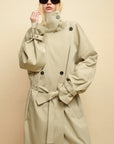 0122stepll Axis High-Neck Oversized Trench Coat