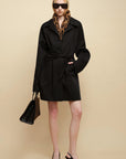 0122stepll Nocturne Wrap Belted Coat
