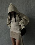 WARDEN EDGE Asymmetrical vest with skirt & pleated skirt set