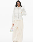 0122stepll Ensemble trois pièces : veste zippée en polaire, t-shirt ajusté et pantalon large