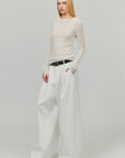 0122stepll Low Rise Pleated Oversized Wide Leg Tailored Pants