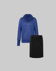 IAMXIAA Sheer Cowl Neck Wool Relaxed Knit Sweater
