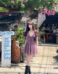 DreamyNerd Rosy Bloom Mini Dress - PINKPARKS