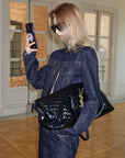 0122stepll Sculpted Denim Jacket & Low-Rise Straight-Leg Jeans Set