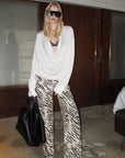 0122stepll Draped Cowl Neck Knit Long Sleeve Top