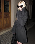 0122stepll Nocturne Wrap Belted Coat