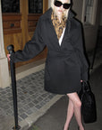 0122stepll Nocturne Wrap Belted Coat