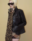 0122stepll Utility Pocket Leather Jacket