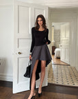 0122stepll Essential Knit Slim Long Sleeve Top