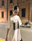 0122stepll T-shirt oversize à imprimé sac