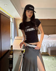0122stepll Graphic Fitted Baby Tee