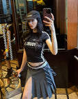 0122stepll Graphic Fitted Baby Tee