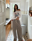 0122stepll New York Graphic Oversized Sweatshirt