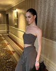 0122stepll Sculpt Cut Strapless Set