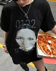 0122stepll Graphic Face Oversized T-Shirt