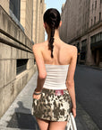 0122stepll Cow Print Mini Skirt