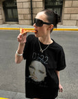 0122stepll Graphic Face Oversized T-Shirt