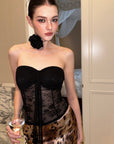 0122stepll Wild Instinct Leopard Ruffle Midi Skirt