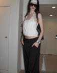 0122stepll Draped Halter Tube Top