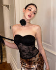 0122stepll Wild Instinct Leopard Ruffle Midi Skirt