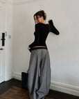 0122stepll Essential Knit Slim Long Sleeve Top