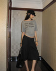 0122stepll Low-Rise Belted Wide-Leg Capri Pants