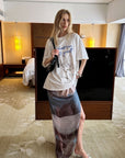 0122stepll Angel Script Oversized Graphic T-Shirt