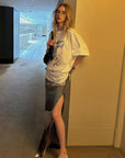 0122stepll Angel Script Oversized Graphic T-Shirt
