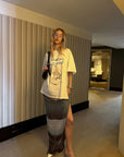 0122stepll Angel Script Oversized Graphic T-Shirt