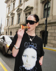 0122stepll Graphic Face Oversized T-Shirt