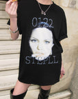 0122stepll Graphic Face Oversized T-Shirt