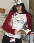 WARDEN EDGE Haut à manches longues raglan avec motif dalmatien