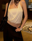 0122stepll Draped Halter Tube Top