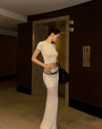 0122stepll Sheer Knit Maxi Skirt & Baby Tee Set