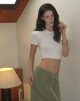 0122stepll Fitted Tee & Drawstring Maxi Skirt Set