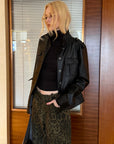 0122stepll Leopard Print Wide-Leg Cargo Pants
