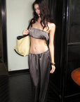 0122stepll Ensemble Haut Bandeau & Pantalon Large