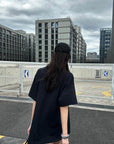 0122stepll スキ2000オーバーサイズグラフィックTシャツ