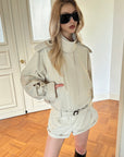 0122stepll Combinaison trench à ceinture