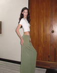 0122stepll Fitted Tee & Drawstring Maxi Skirt Set
