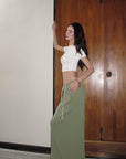 0122stepll Fitted Tee & Drawstring Maxi Skirt Set