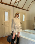 0122stepll Combinaison trench à ceinture