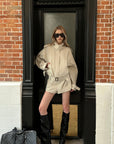 0122stepll Combinaison trench à ceinture