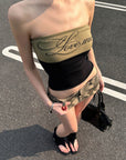 0122stepll Love Me Stretch Tube Top for Dark-Edged Streetwear