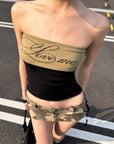 0122stepll Love Me Stretch Tube Top for Dark-Edged Streetwear
